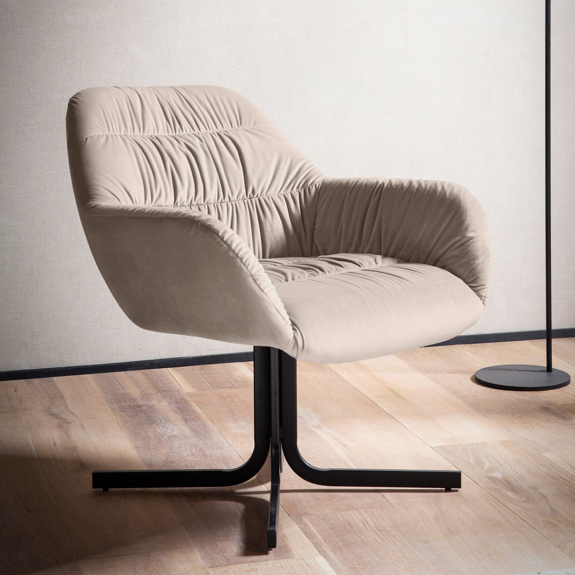 furnicato Cocktailsessel Loungesessel Beige 64x74x68 cm (1-St)