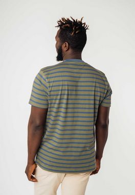 MELA Kurzarmshirt T-Shirt AVAN Stripes Fein gerippter Kragen