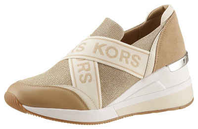 MICHAEL KORS GEENA SLIP ON TRAINER Slip-On Sneaker mit Kreuzbandage, zum Schlupfen