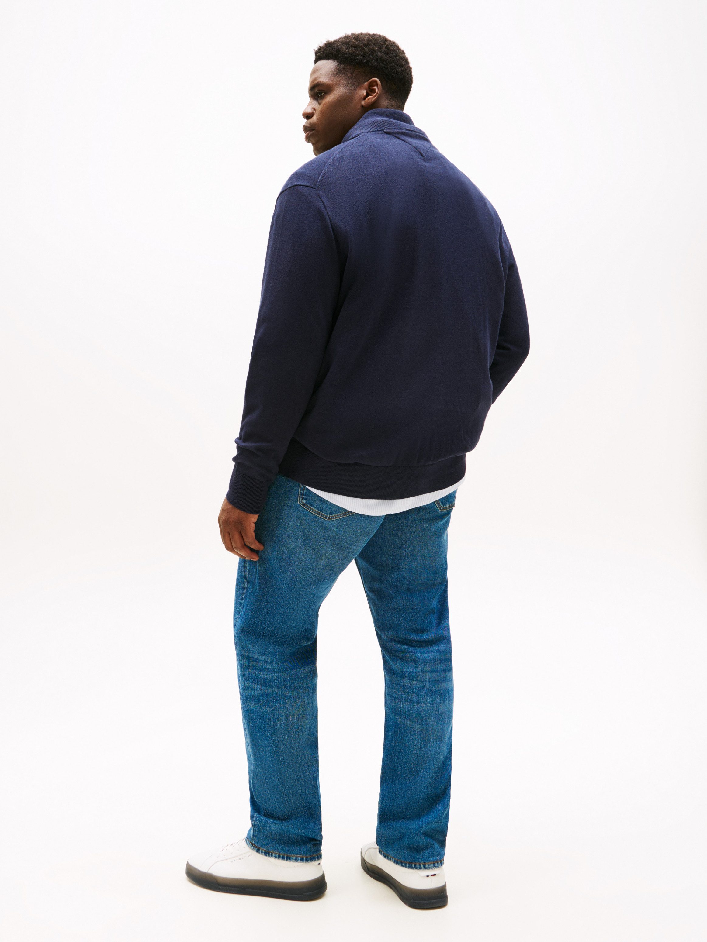 Tommy Hilfiger Big & Tall Strickjacke BT-ESSENTIAL COTTON ZIP THRU-B Großen Größen