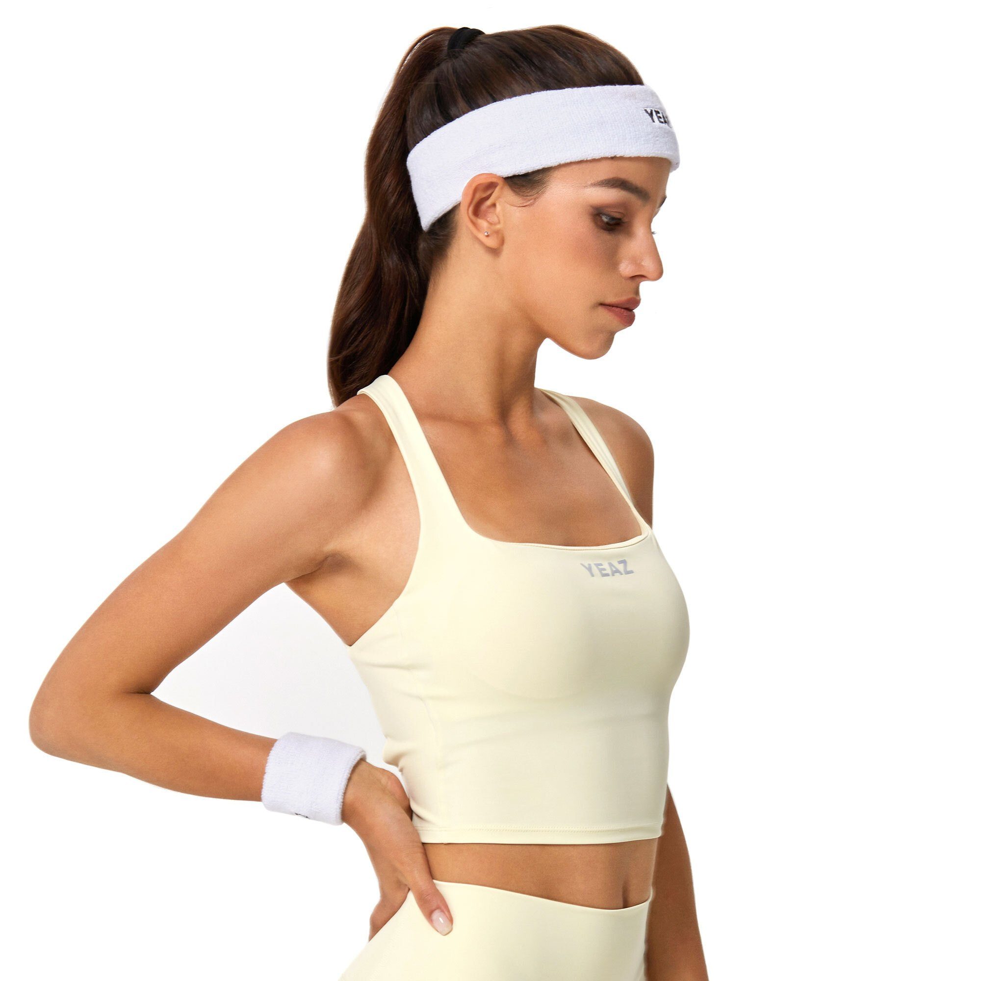 YEAZ Yogatop SHOW top mit (1-tlg) einzigartiger gelb Passform Design cooles Sportliches