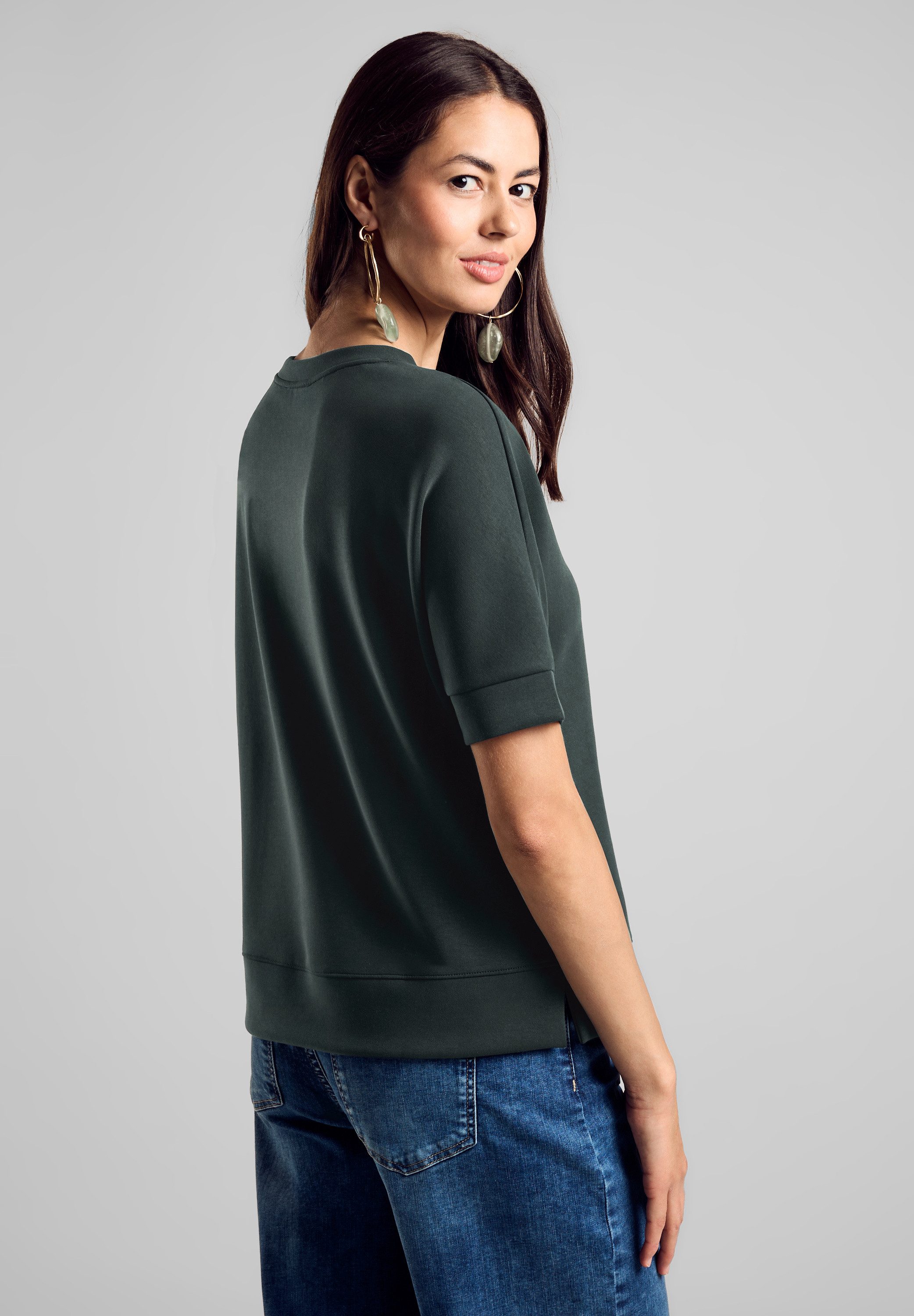 STREET ONE T-Shirt aus softem Materialmix