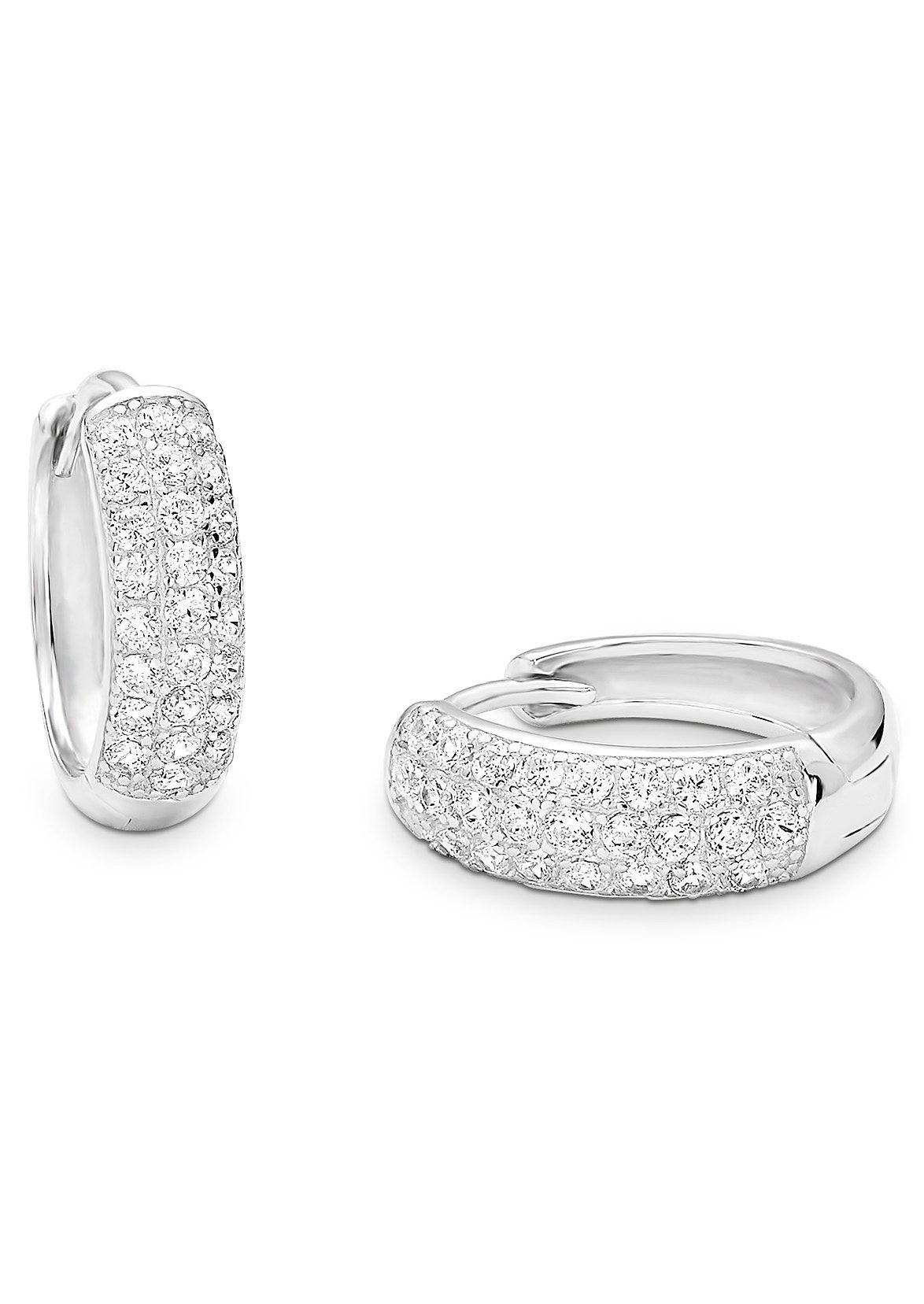 Amor Paar Creolen, mit Zirkonia (synth)