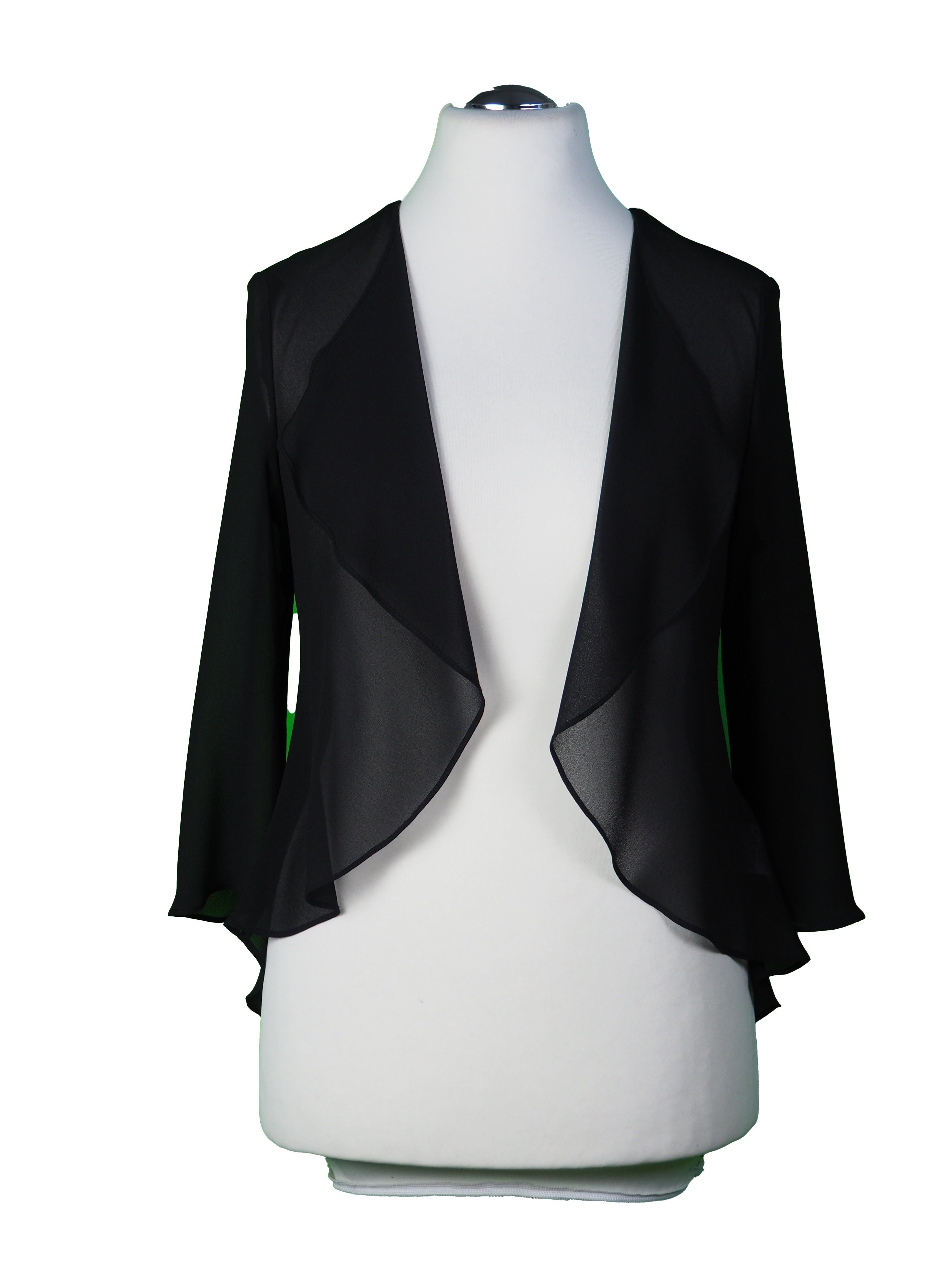 select! By Hermann Lange aus "Ella" Chiffon schwarz Blusenblazer