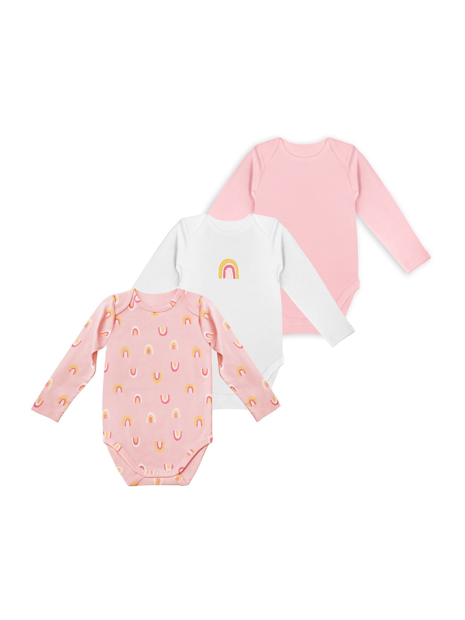 DIM Set Langarmbody (3-tlg) Rainbow Pink