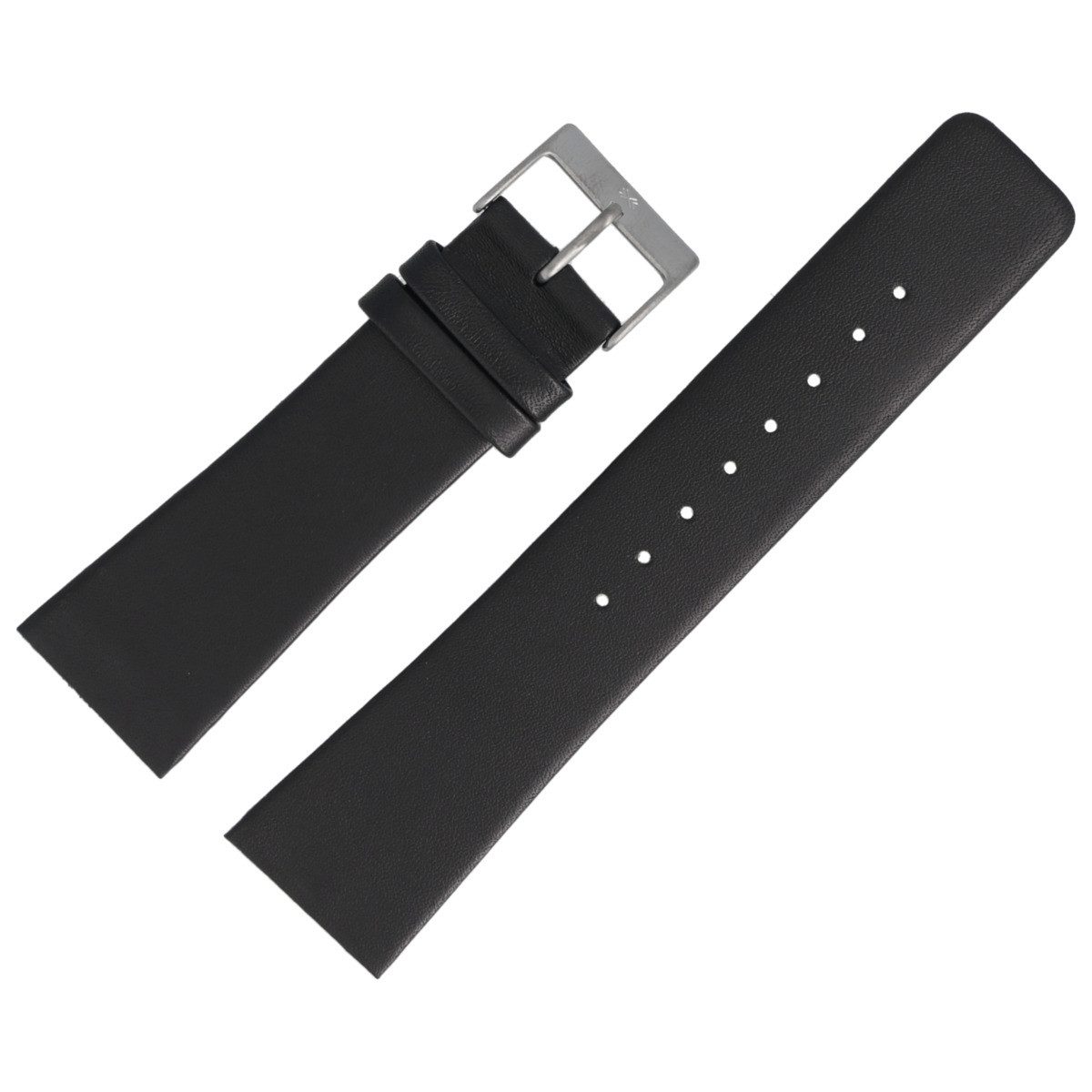 SKAGEN Uhrenarmband 24mm Leder Schwarz 697XLMLMB