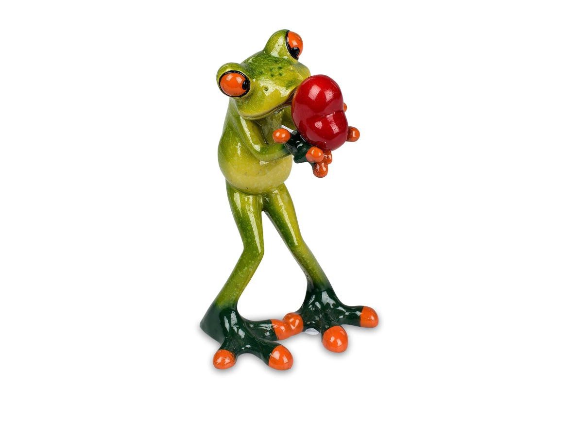 formano Dekofigur Frosch mit Herz 14 cm Froschfigur Kunststein glänzend (1 günstig online kaufen