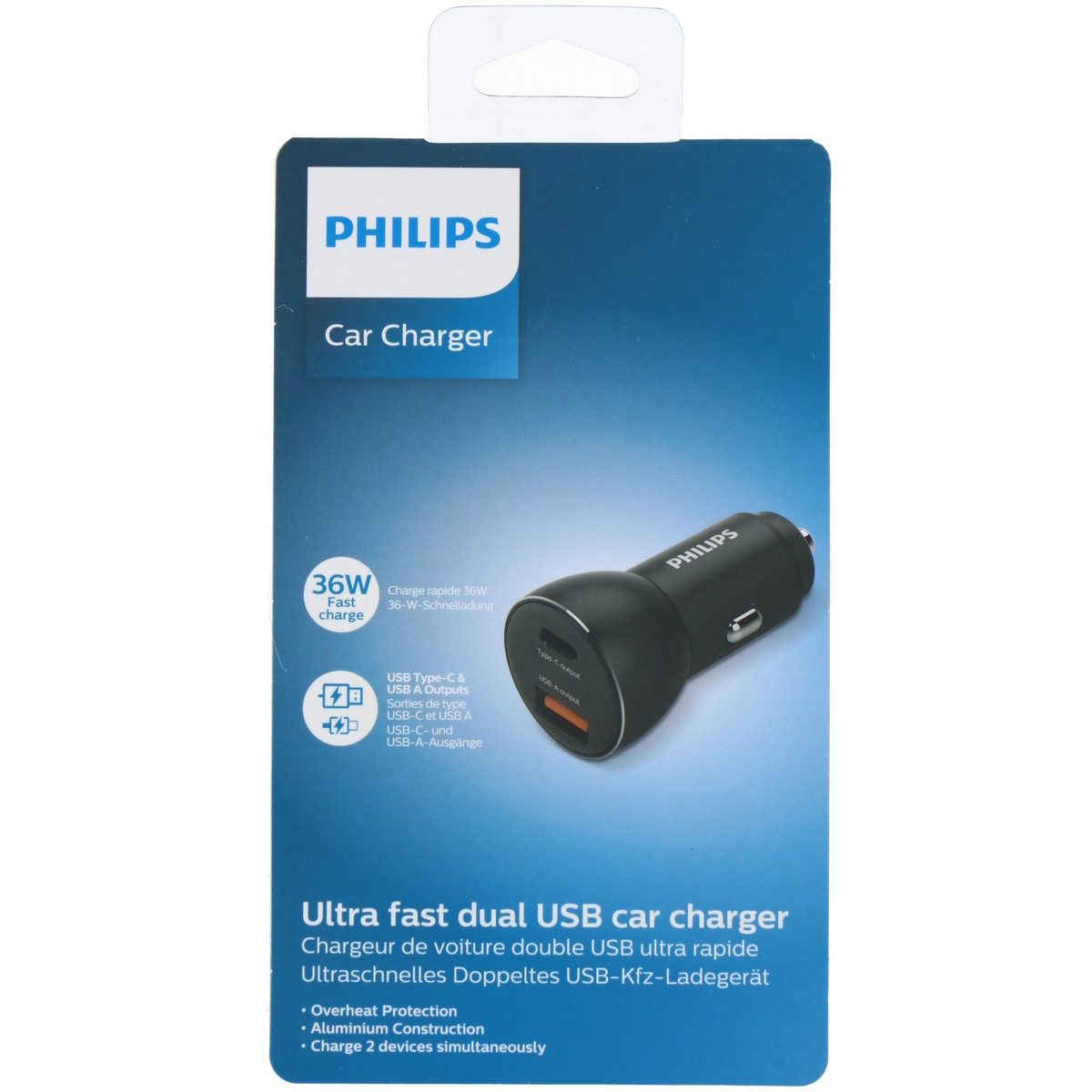 Philips Philips Autoladegerät Schnell USB-Ladegerät