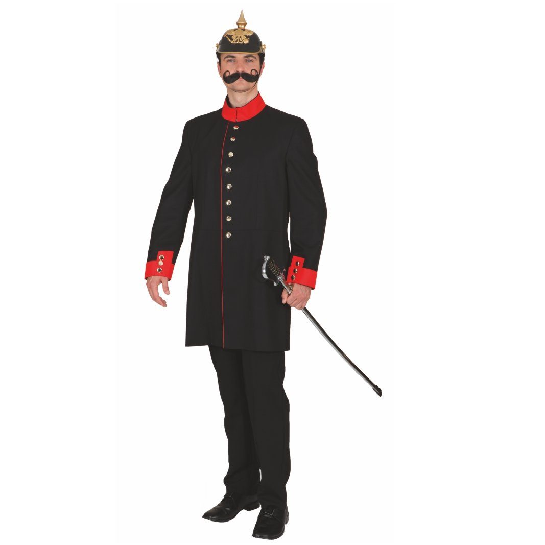 Orlob Kostüm Preußische Uniform Jacke für Herren in Schwarz