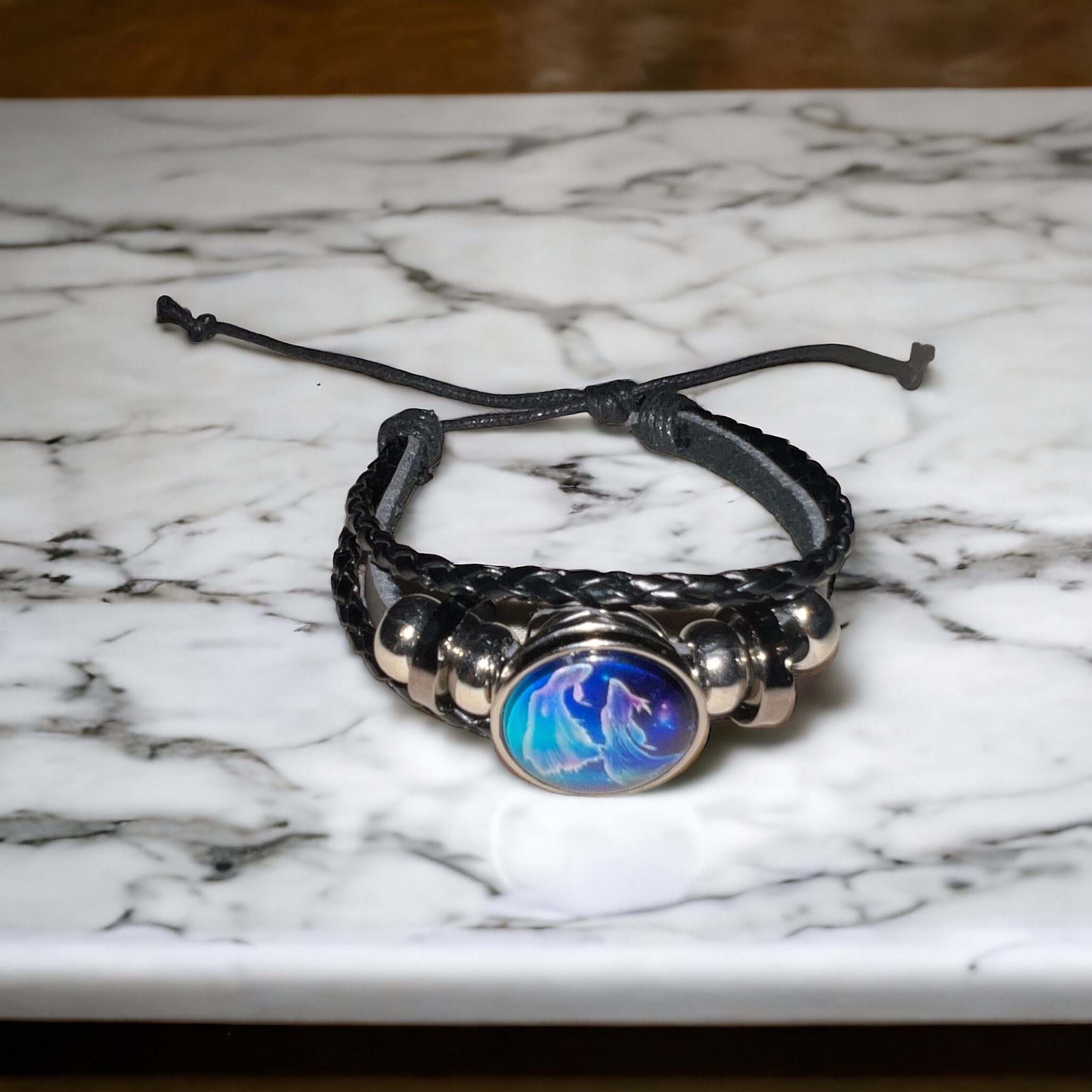 Stelby Armband mit Gravur Sternzeichen Fische mit 3D Gravur im Glas (Weihna günstig online kaufen