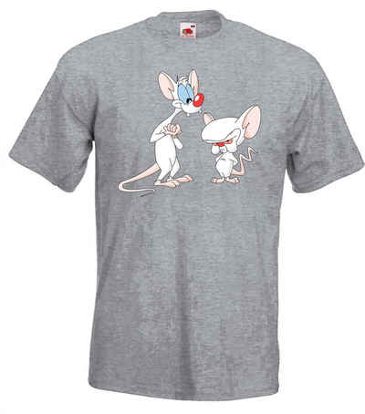 Youth Designz T-Shirt Brain und Pinky T-Shirt für Herren mit trendigem Frontprint