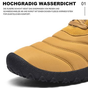 Daisred Herren Outdoor Winter wasserfeste Barfußschuhe Winterstiefel