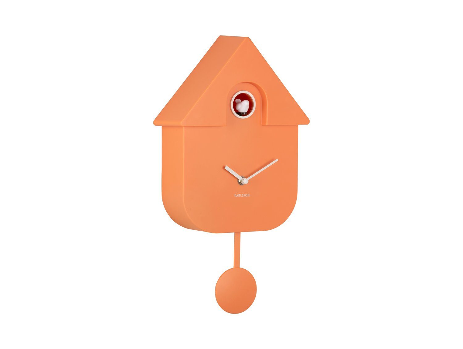 Wanddekoobjekt Karlsson Kuckucksuhr MODERN CUCKOO soft orange, 8,5x21,5x41 cm
