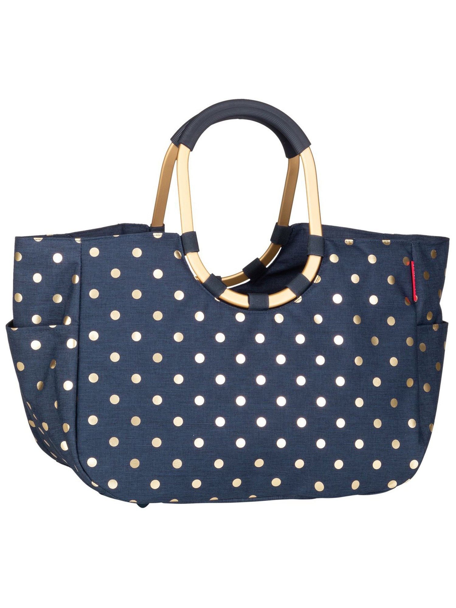 frame metallic dots blue