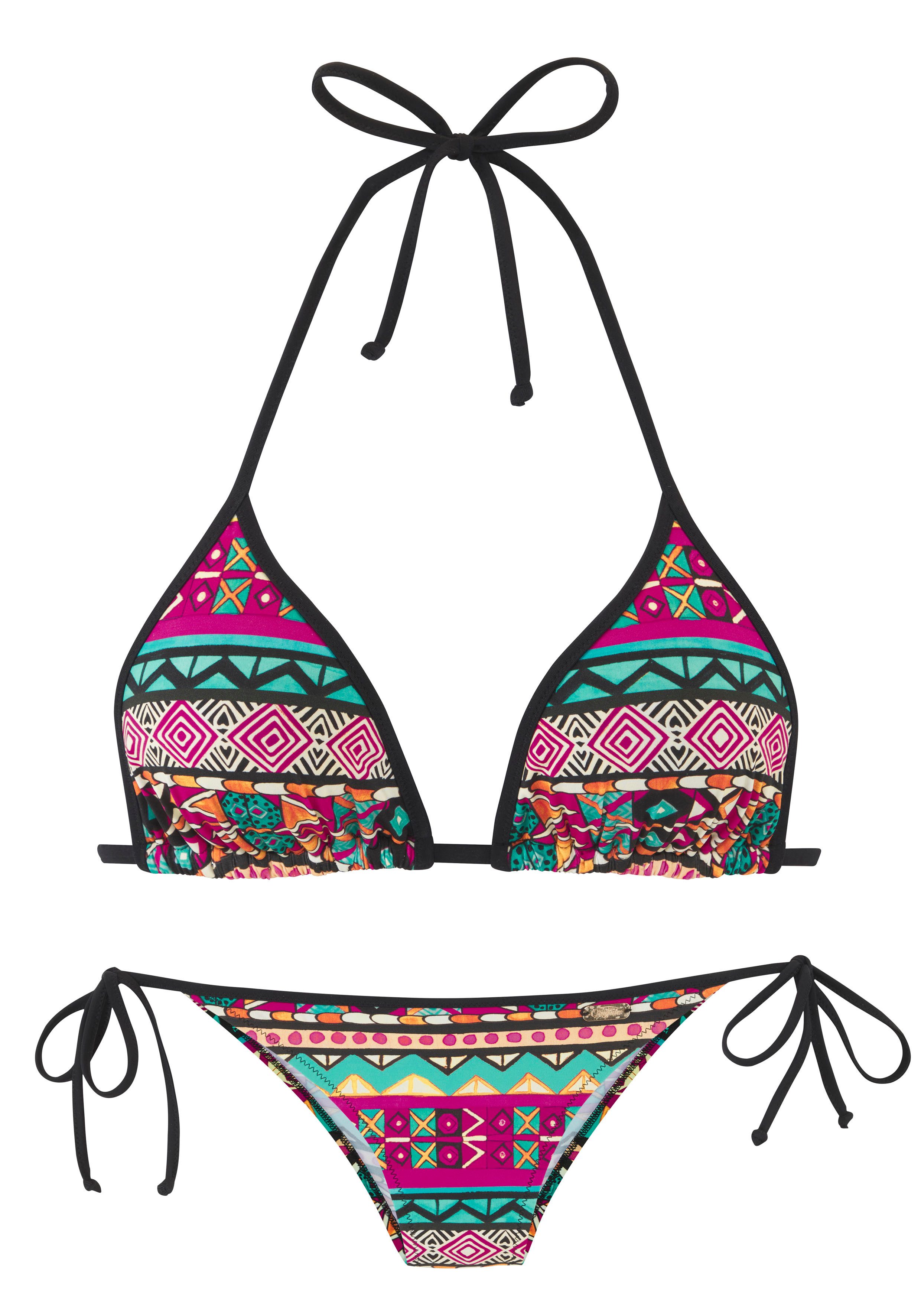 Buffalo Triangel-Bikini mit farbenfrohen Design günstig online kaufen