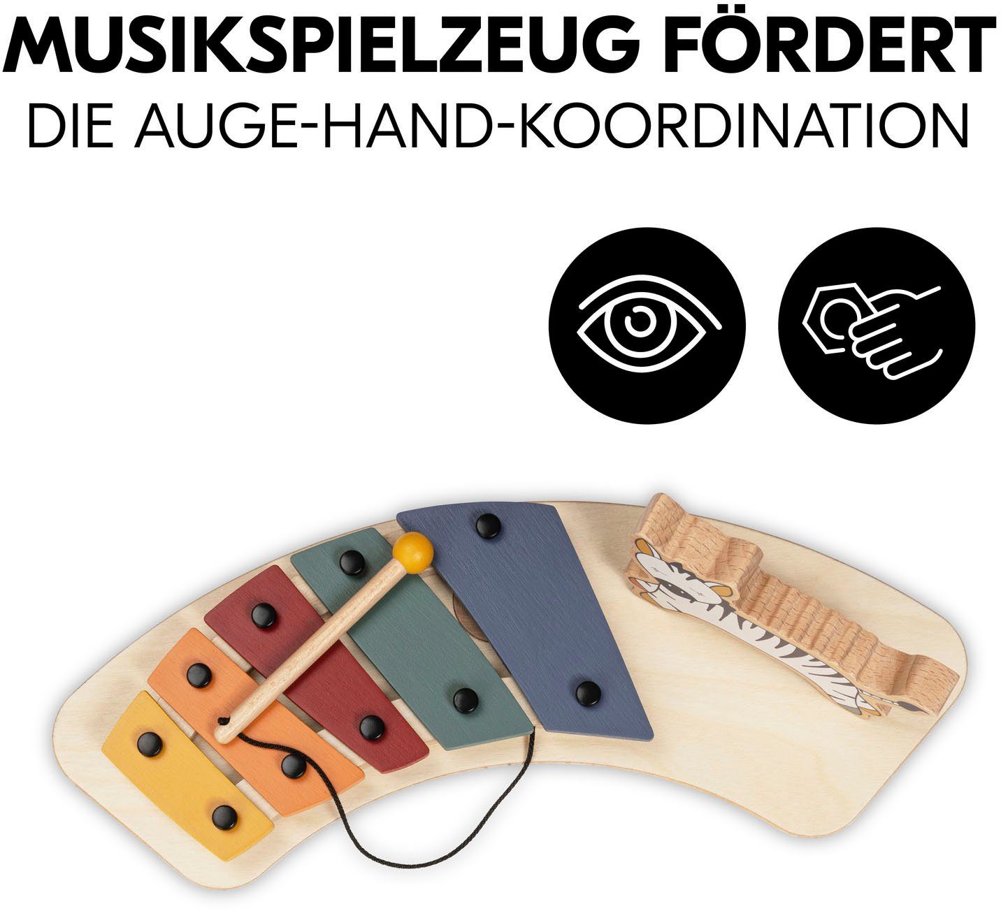 Zebra, Wald Holz, Hochstuhltablett Kunststoff, schützt - Alpha - Music FSC® weltweit Hauck Play Set