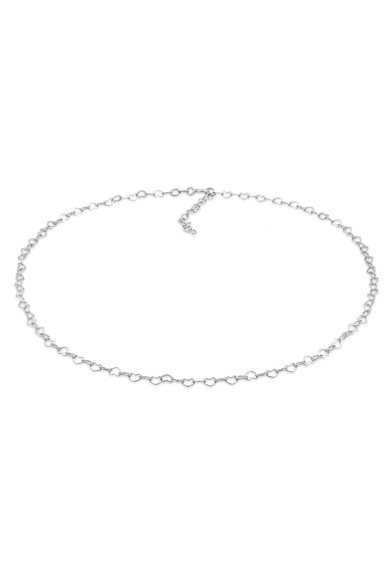 Elli Kette ohne Anhänger Choker Herz Liebe Verbunden 925 Silber