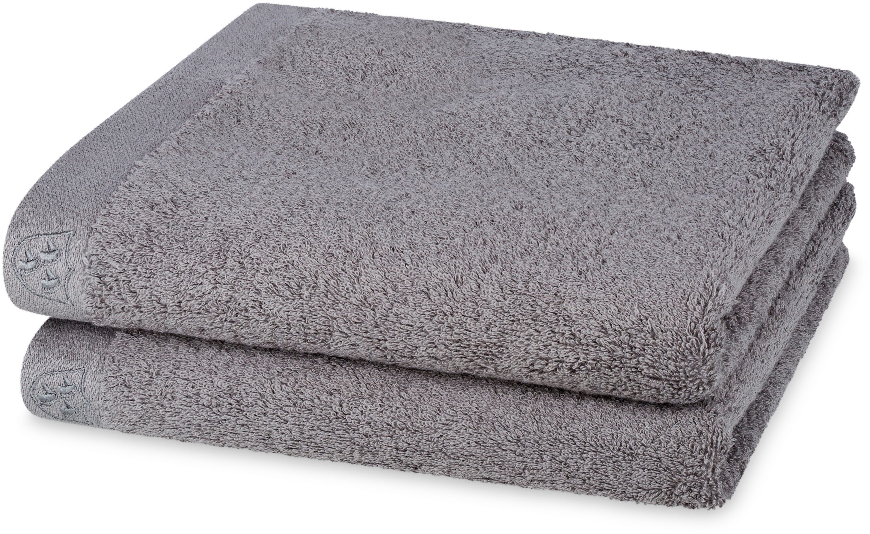 ROSS Handtücher Doubleface, Uni/Streifen, Frottier (Packung, 2-St), aus feinster Baumwolle