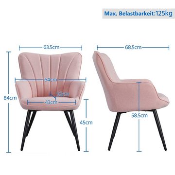 Yaheetech Esszimmerstuhl (1 St), Sessel Relaxstuhl Polsterstuhl Relaxchair Küchenstuhl
