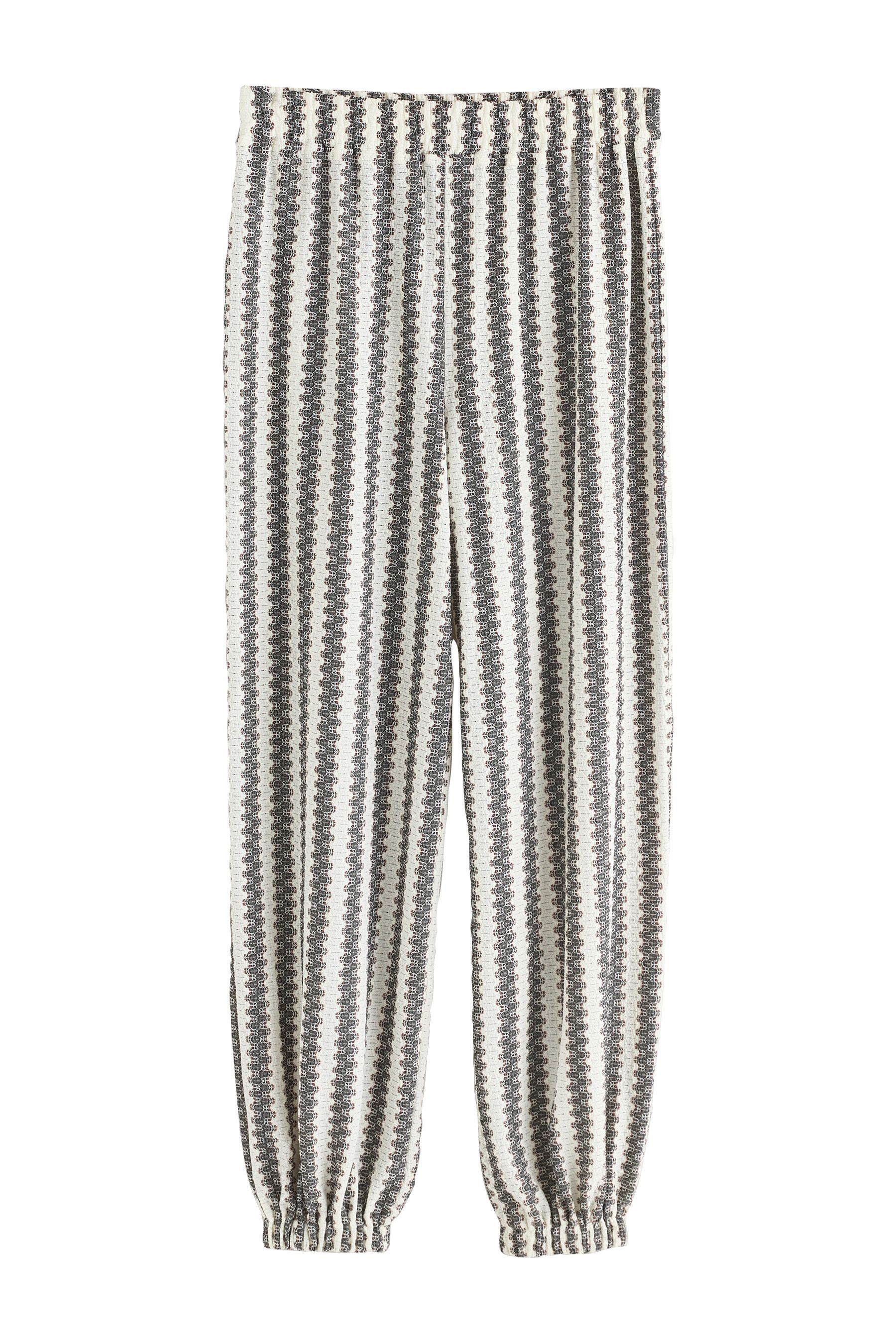 Jerseyhose Hose mit Barrel-Bein in Strickoptik