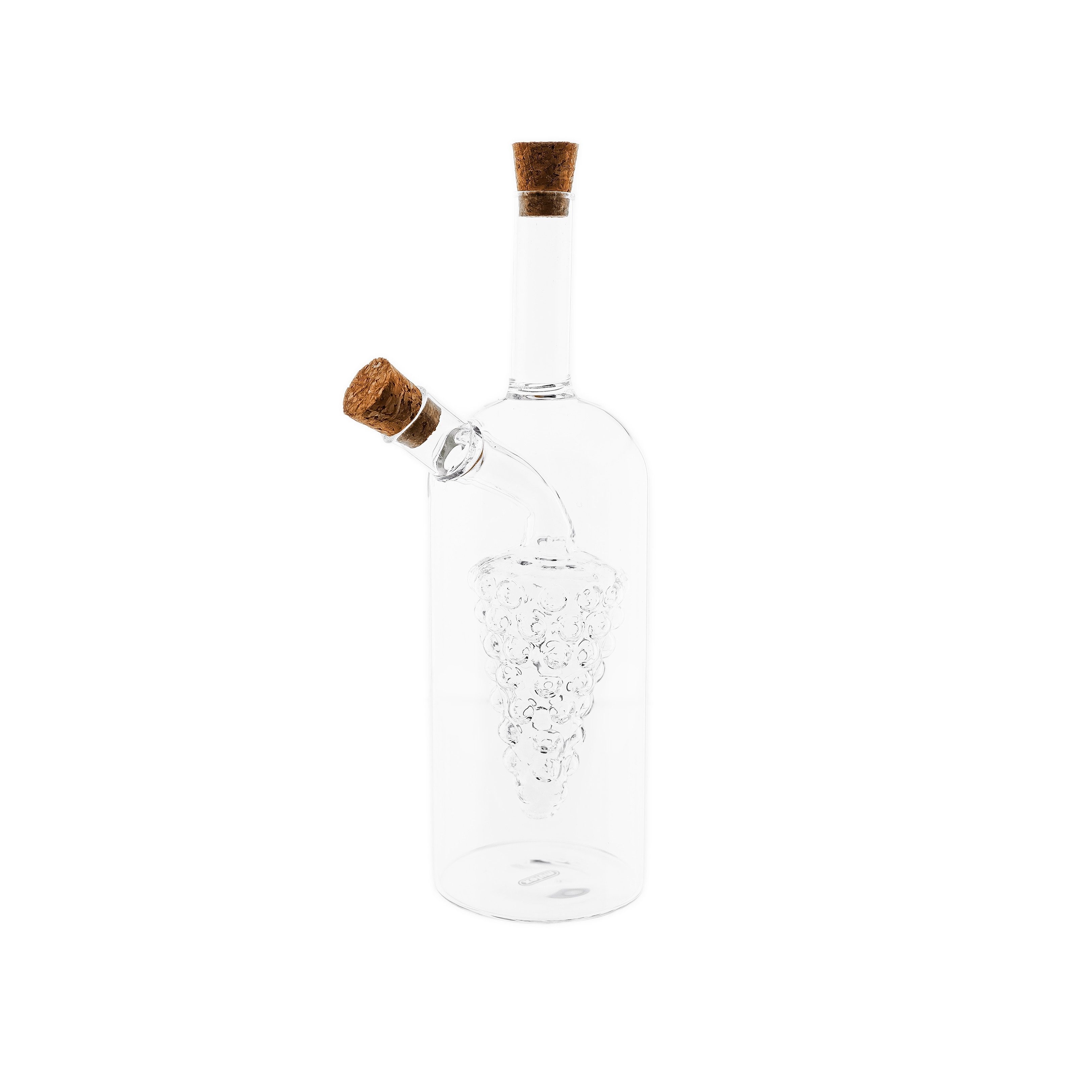 Mulex Ölspender Öl- & Essigspender aus Glas 2-in-1 mit Kork, 300 ml + 50 ml, (1-tlg)