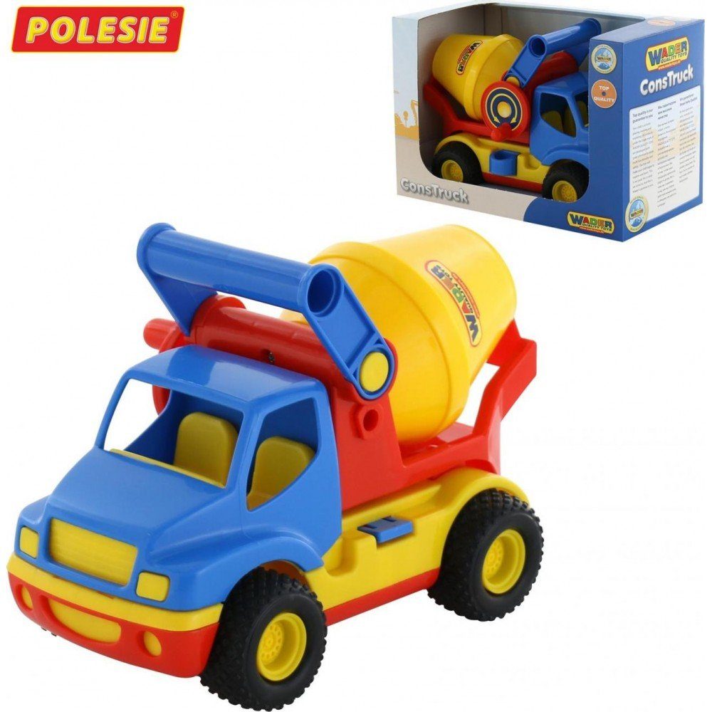 Polesie Spielzeug-Auto Spielzeug Betonmischer 37695, Gummireifen LKW-Kipper 27 x 14,8 x 18,5 cm