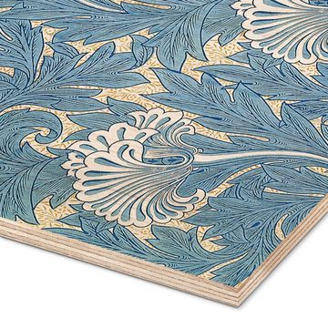 Posterlounge Holzbild William Morris, Tulpen, Orientalisches Flair Grafikdesign