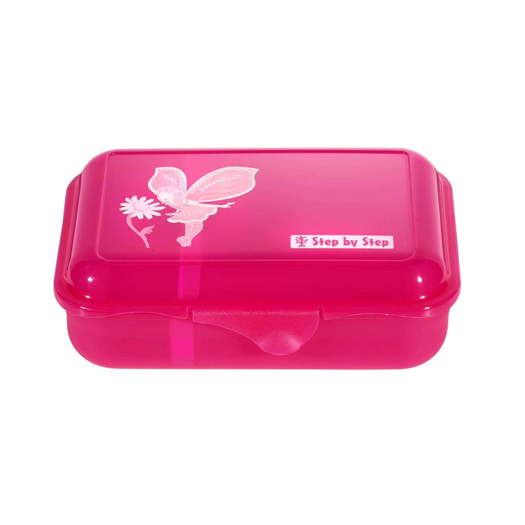 Step mit Lunchbox Freya, by Step Kunststoff, Pink Klickverschluss, (1-tlg) Fairy spülmaschinengeeignet, BPA-frei,