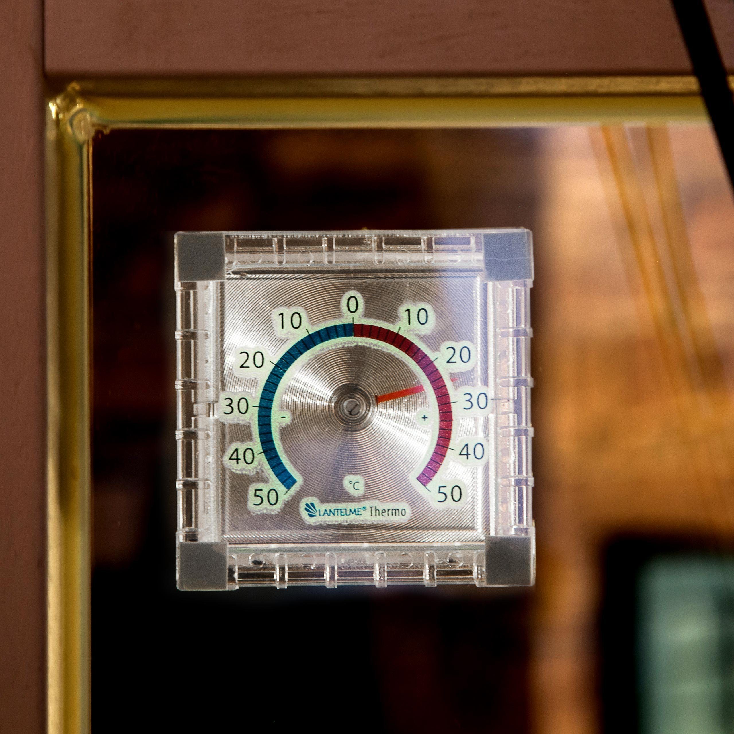 Lantelme Hygrometer und Thermometer Set Selbstklebend für Kühlschrank oder Fensterscheibe, (Spar-Set, 2-St., Asswahlmenü bitte beachten), Luftfeuchtigkeit und T – Bild 3 von 5