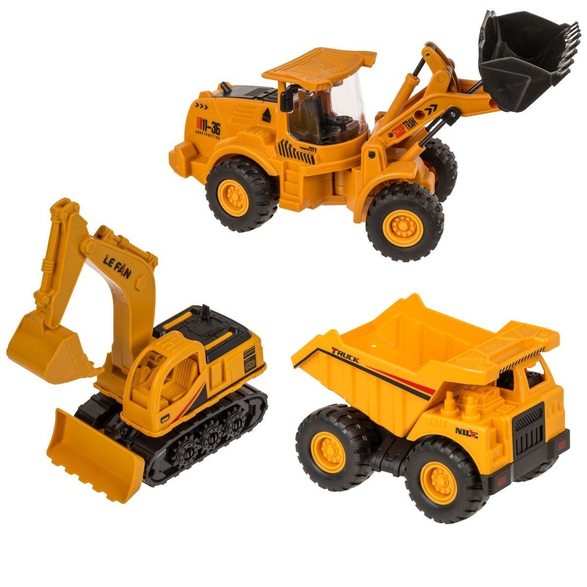 Out of the Blue Spielzeug-Auto Baustellenfahrzeuge mit Friktionsmotor Bagge günstig online kaufen