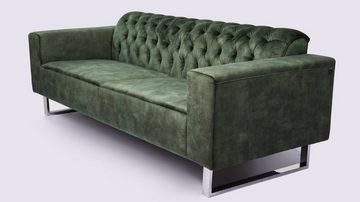 KAWOLA 3-Sitzer NILO, Sofa Velvet Vintage verschiedene Farben