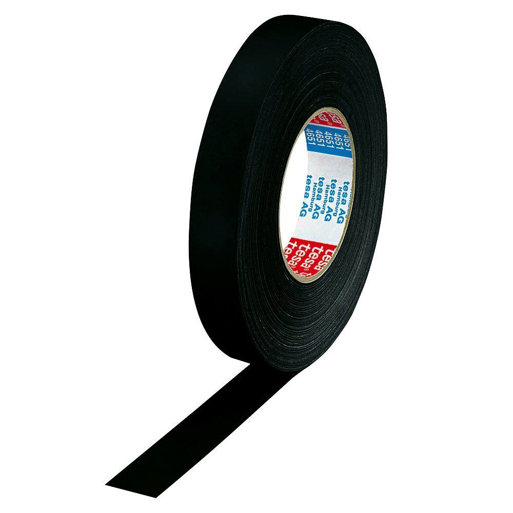 Klebeband 50 Meter Gewebeband 4651 Premium 25mm - schwarz