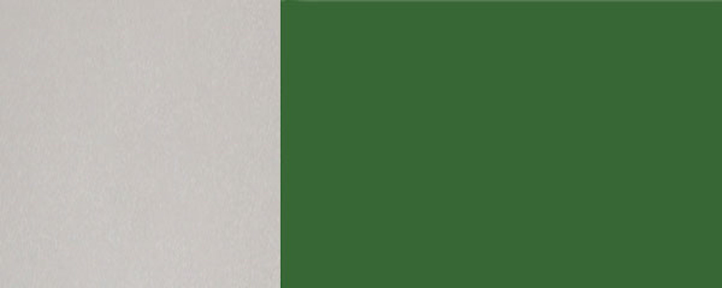 (Florence) Florence und RAL Glaseinsatz Hochglanz Front- smaragdgrün wählbar mit Feldmann-Wohnen 1-türig 6001 Klapphängeschrank Korpusfarbe 90cm grifflos