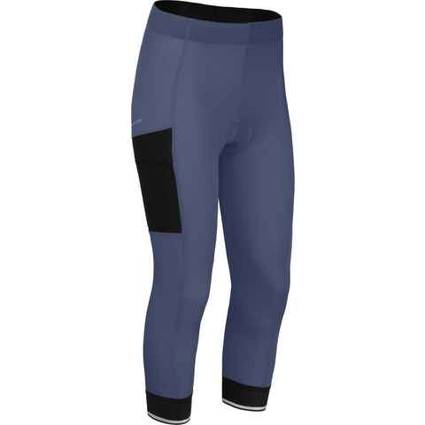 Bergson Fahrradhose SUNDRA COMFORT Capri (mit Sitzpolster) Damen 3/4 Radhose, bielastisch, tight, Normalgrößen, indigo blau