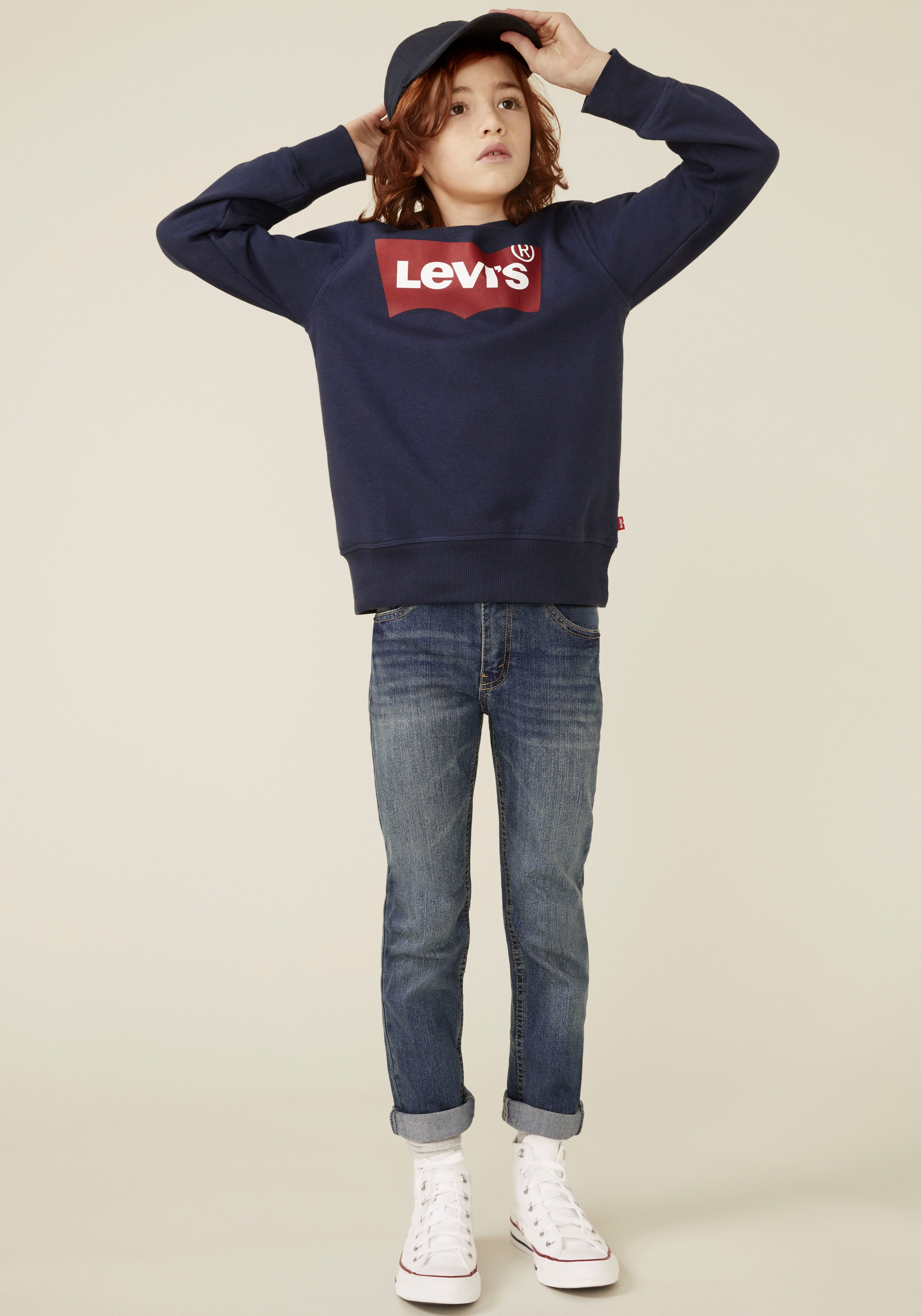 Levi's® Kids Sweatshirt LVB LVB FRENCH TERRY BATWING mit großem Logo