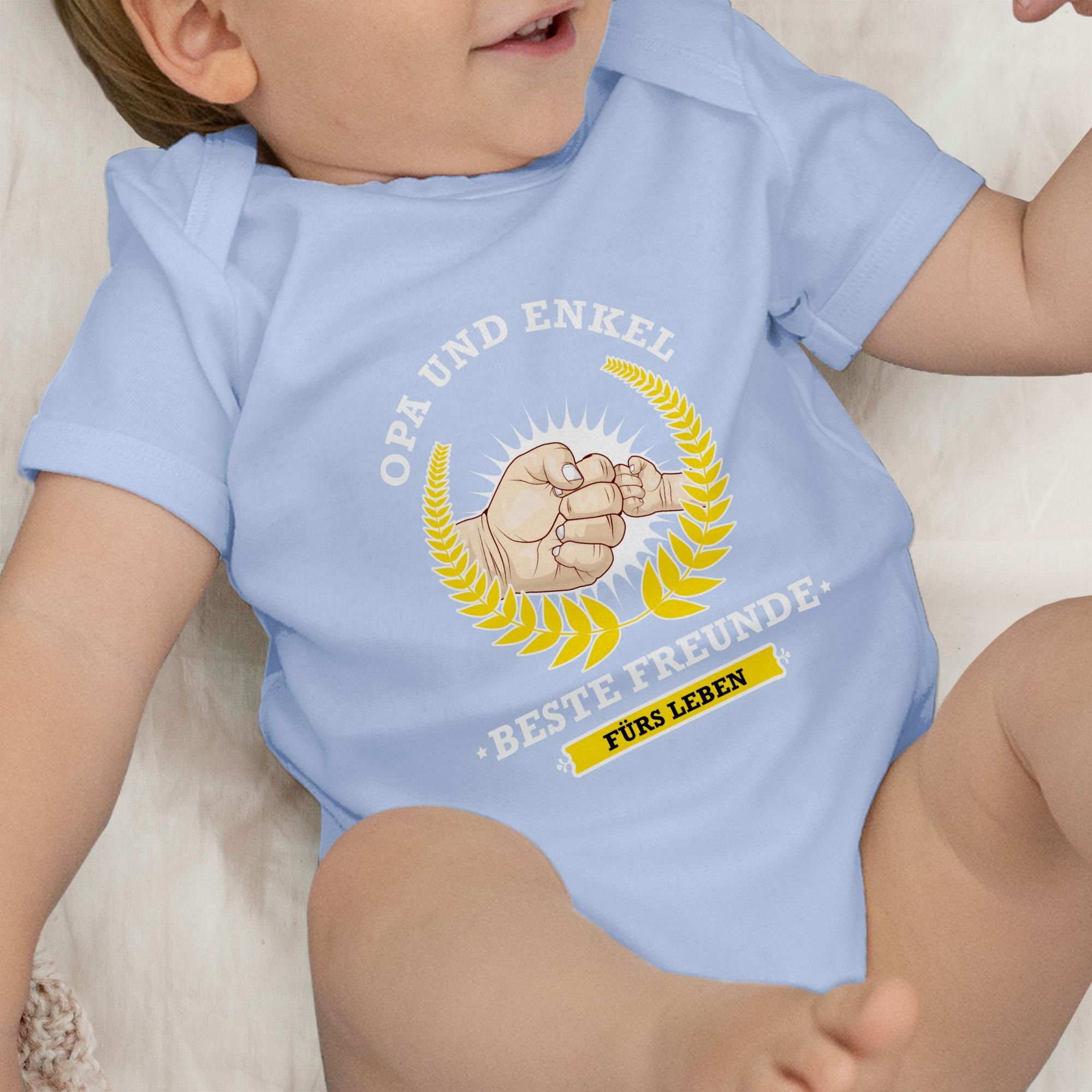 Shirtracer Shirtbody Opa und Enkel Leben Geburt 3 Babyblau fürs beste Freunde - Zur