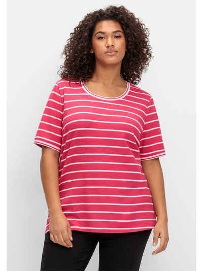Sheego T-Shirt Große Größen mit verlängertem Halbarm