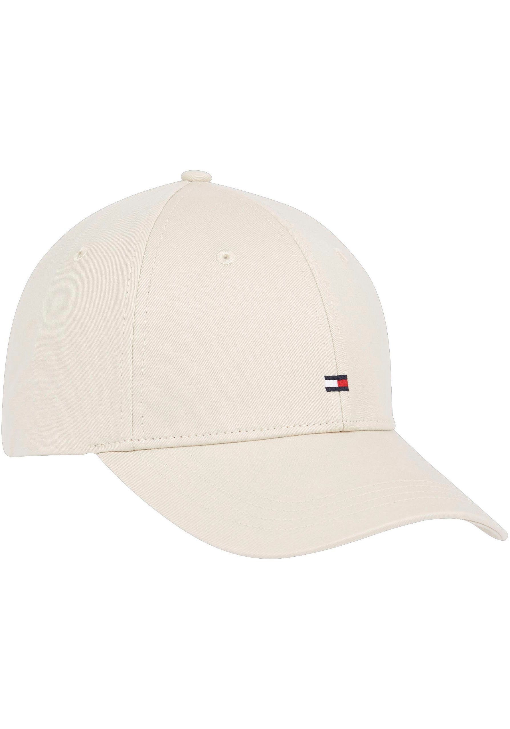 Logo-Branding Cap Cap TH FLAG Tommy Baseball Beige Hilfiger Classic aufgesticktem CAP mit