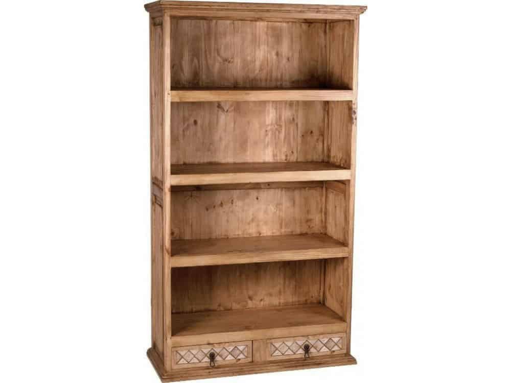 MiaMöbel Bücherregal Mexico, aus massivem Pinienholz Honig