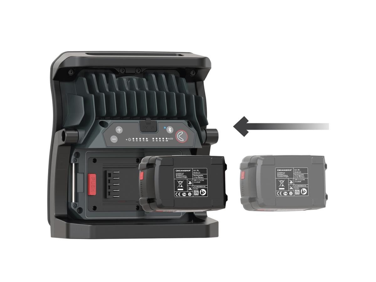 Scangrip Arbeitsleuchte LED-Strahler NOVA 10 CAS - 75 W, LED, Tageslichtweiß, Kombatibel mit dem CAS Akku System