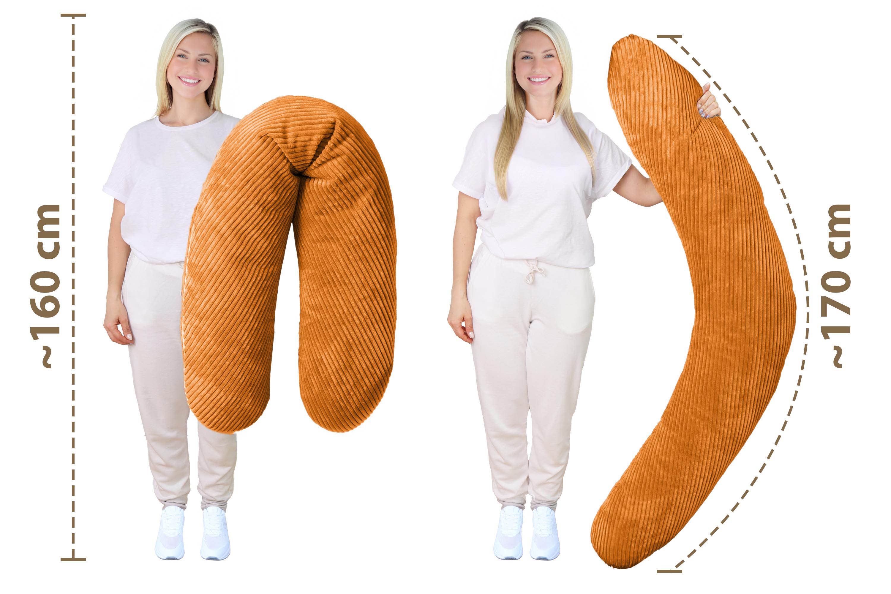 Amilian Stillkissen XXL 170 cm - Schwangerschaftskissen; Seitenschläferkissen, Pregnancy Pillow mit abnehmbarem Bezug, Schlafkissen für Seitenlage, Lagerungskissen für Schwangere & Stillzeit - Stillhilfe