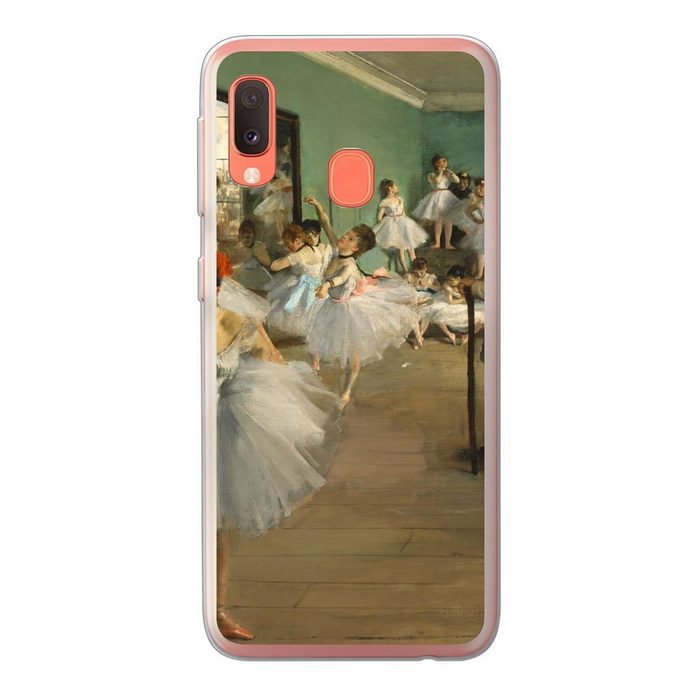MuchoWow Handyhülle Die Ballettklasse - Gemälde von Edgar Degas Handyhülle Samsung Galaxy A20e Smartphone-Bumper Print Handy