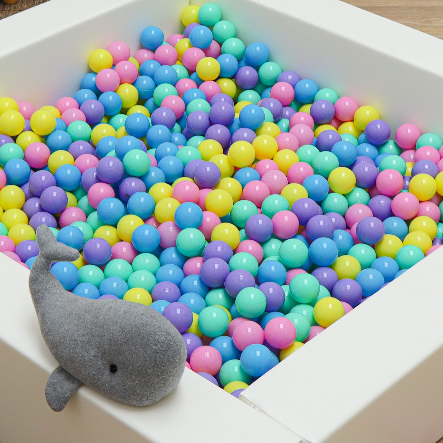 LittleTom Bällebad-Bälle Ab dem 1. Tag: Babybälle zum Greifen - Plastikbälle für den Bällepool (1000-St), Für Bällebäder, Pools, Zelte, Sandkästen - sogar Haustiere