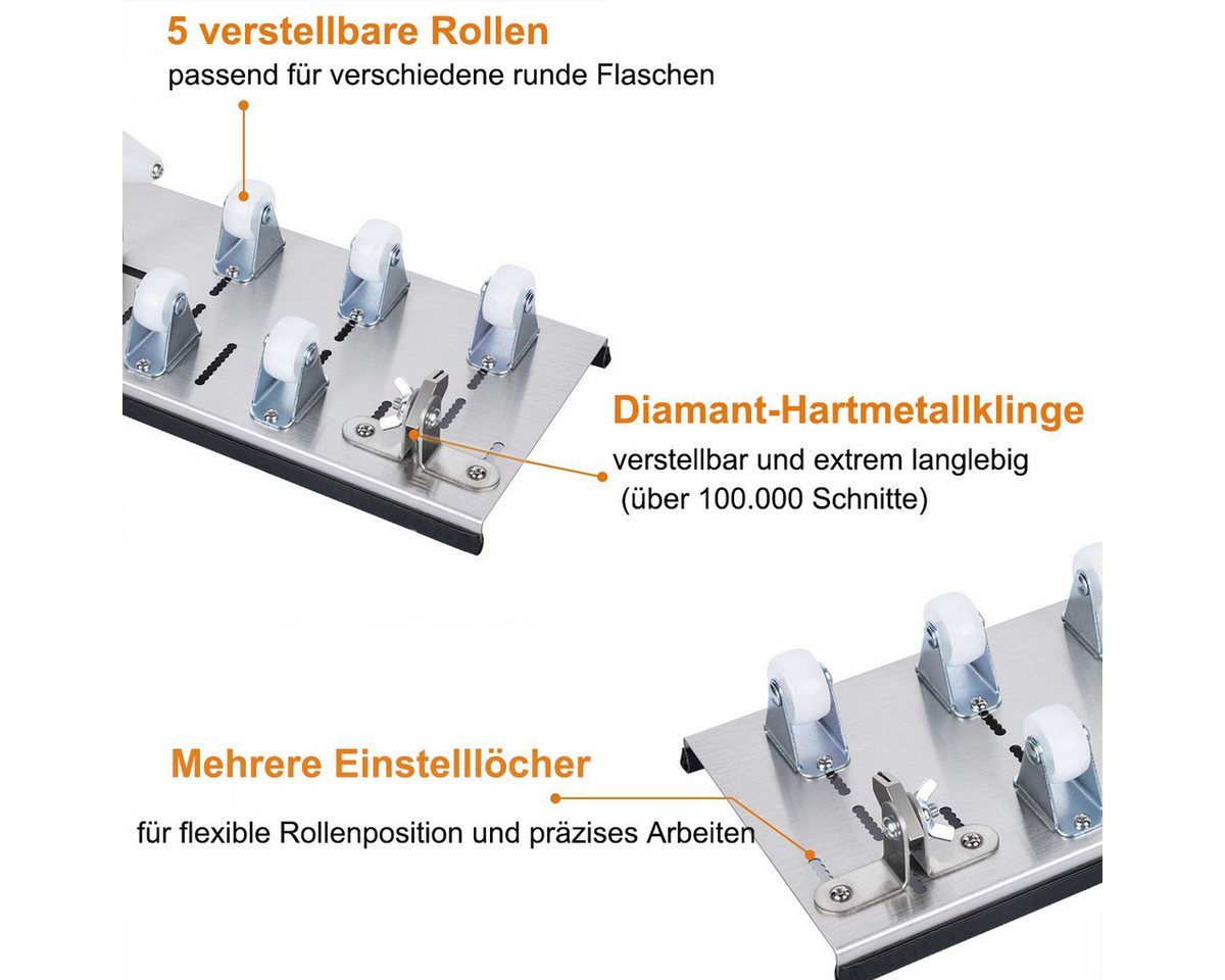 Thumbnail - SURFOU Bohrersatz Glasschneider für Flaschen DIY-Gerät Flaschenschneider Set von Bier-, (DIY Glasschneider mit Zubehör, ...