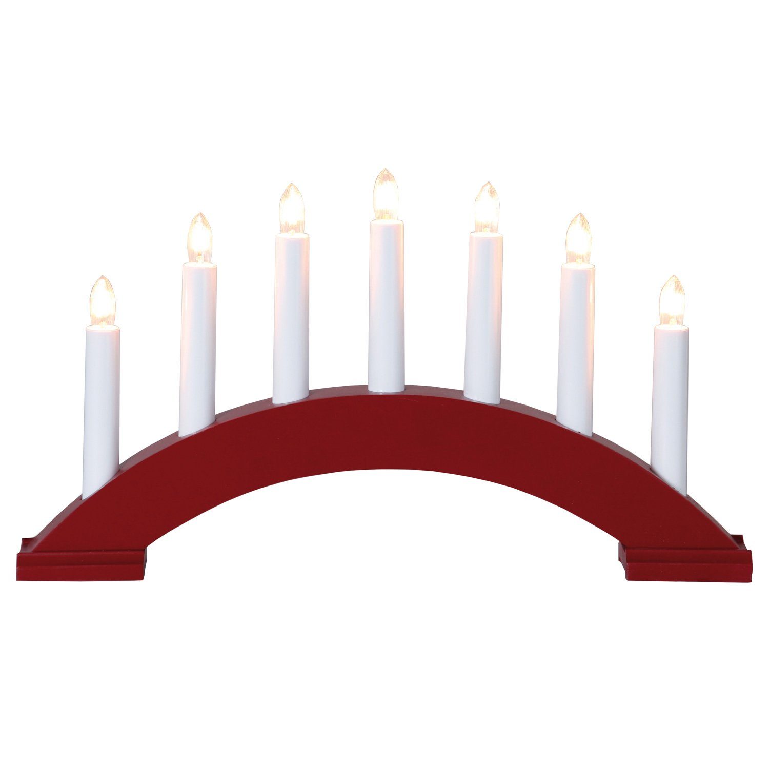 STAR TRADING Lichterbogen Lichterbogen Fensterleuchter 7flammig Holz 39cm 2 günstig online kaufen