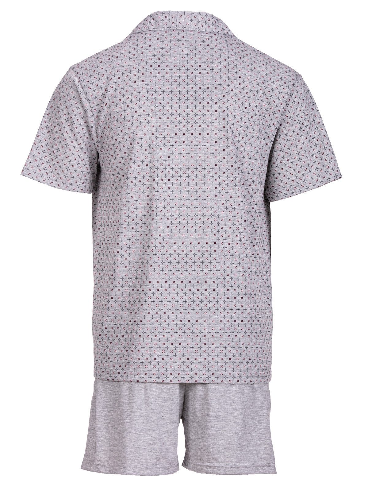 Henry Terre Shorty Karl Uni Shorts Brusttasche Pyjama Set Kurz – Bild 5 von 5