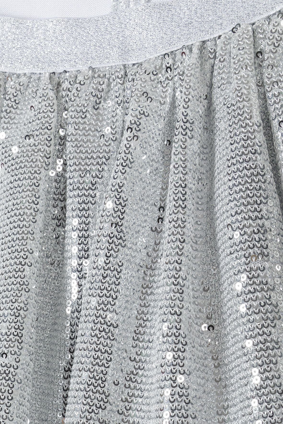 Silber Tüllrock (3-14y) MINOTI mit Pailletten