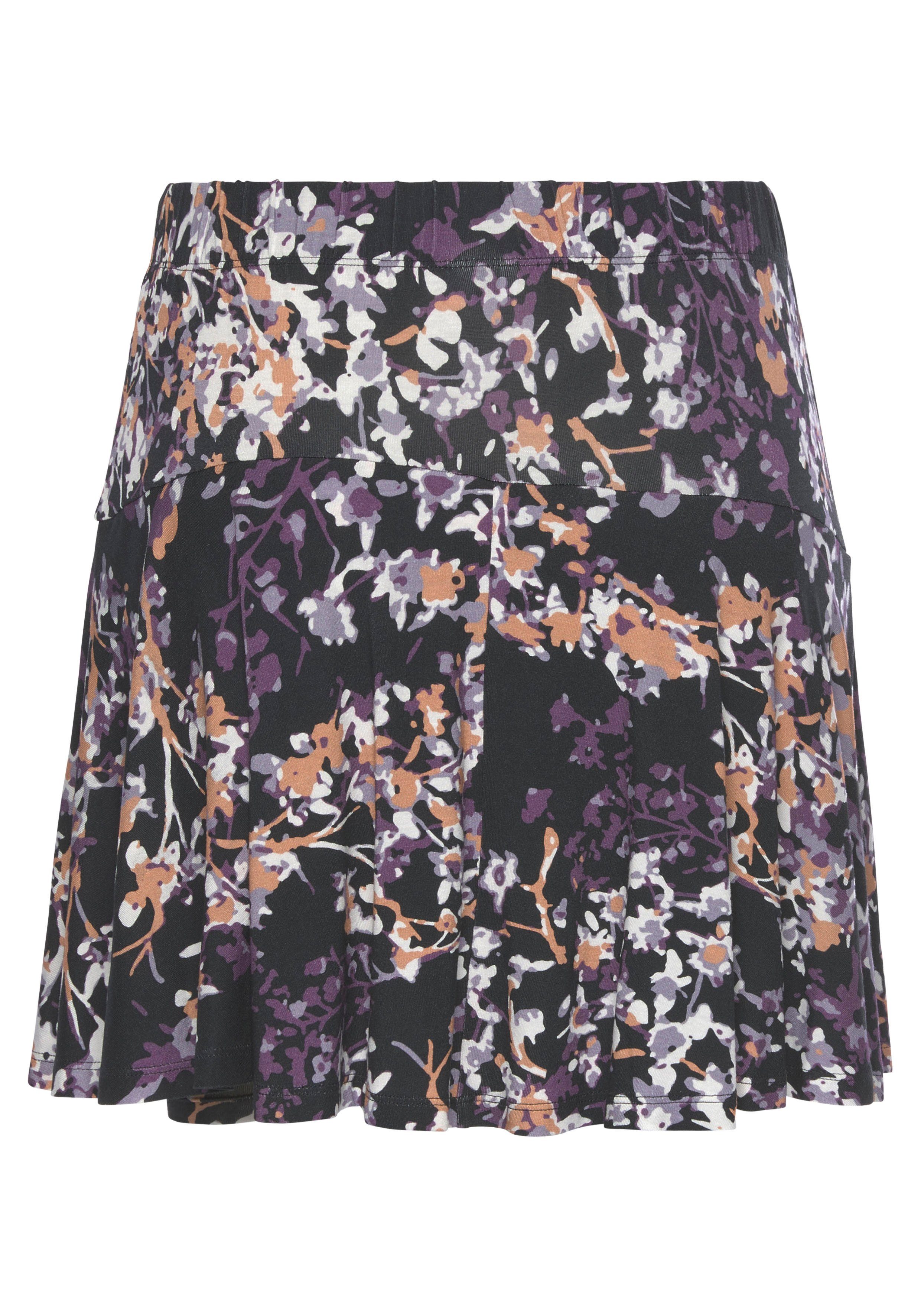 Vivance Hosenrock mit Blumenprint aus Viskosejersey kurzer Jerseyrock, Sommerrock mit fixierter Shorts, Skort, Minirock