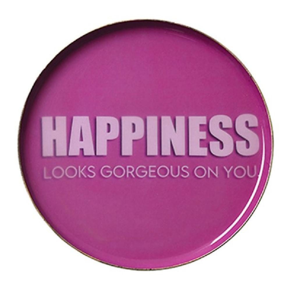 Tablett Dekotablett Love Trays Happiness Pink (13cm)