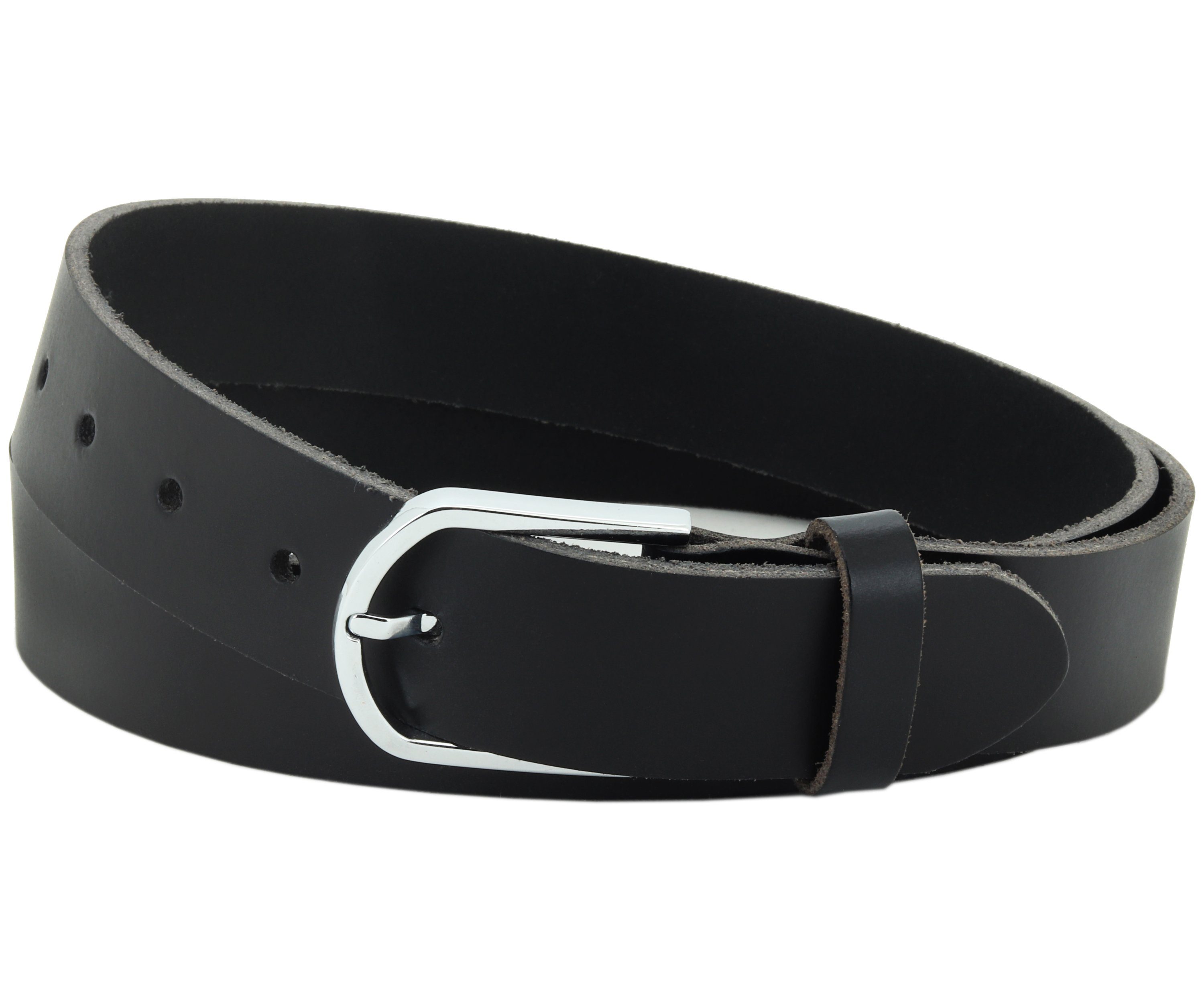 Ledergürtel OM413-PL-Schwarz